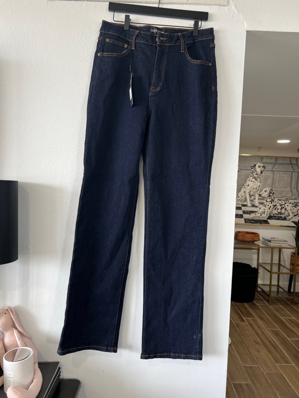 Fashion Nova Men's Indigo Straight Jeans